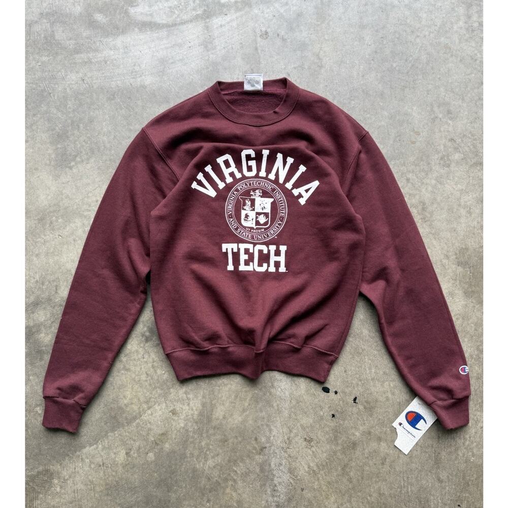 Virginia Tech University Sweatshirt Champion Authentic Athletic Apparel Cottage